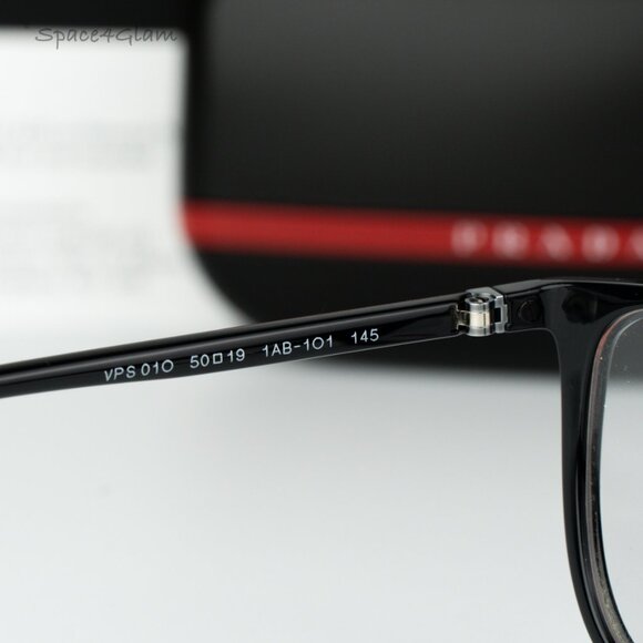 Prada Linea Rossa Men Eyeglasses Black Demo Square PS01OV 1AB1O1 BRAND NEW - Picture 6 of 8